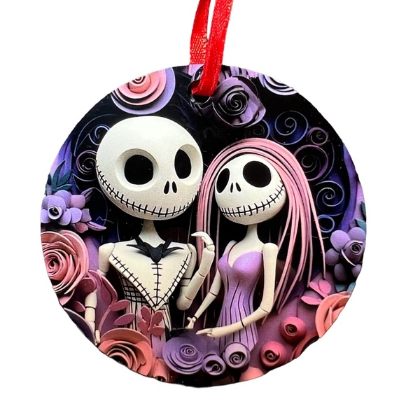 Jack And Sally Couple Christmas Ornament New Gift - Picture 1 of 2